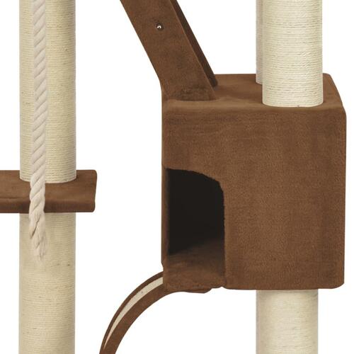 Kattetræ med sisalkradsestolper 180 cm beige XXL