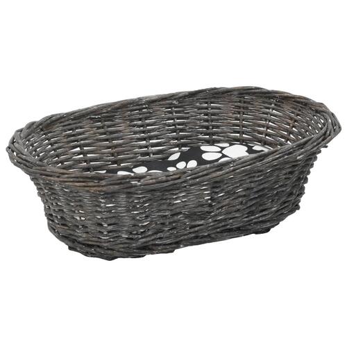 Kattekurve hynder 3 stk. 47 x 34 x 60 cm naturligt piletræ grå