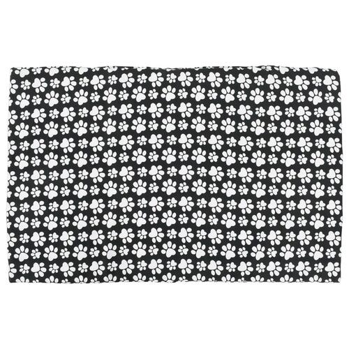 Hundeseng med hynde 125 x 80 x 15 cm naturpil fladt design grå