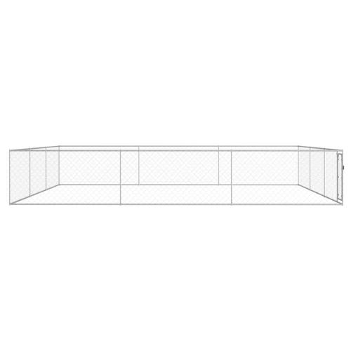Udendørs hundeløbegård 6 x 6 x 1 m galvaniseret stål
