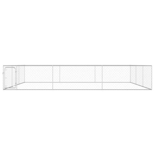 Udendørs hundeløbegård 6 x 6 x 1 m galvaniseret stål