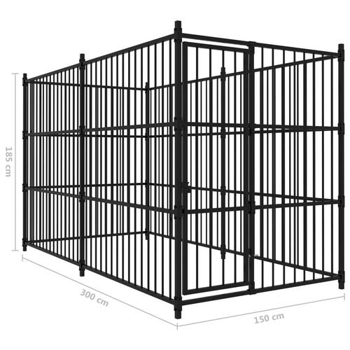 Udendørs hundebur 300 x 150 x 185 cm
