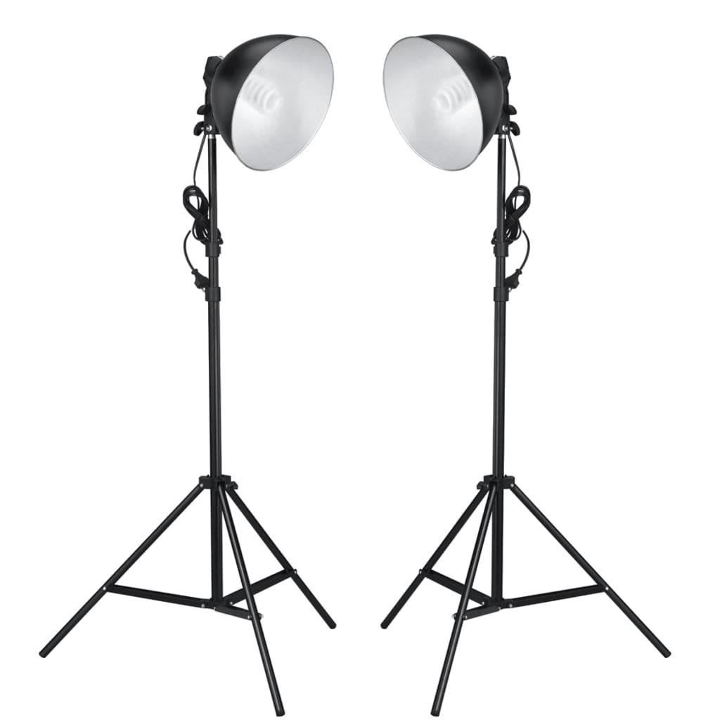 Studiolamper med reflektor og stativ 24 watt