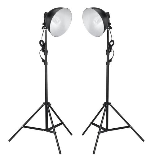 Studiolamper med reflektor og stativ 24 watt