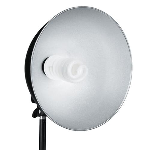 Studiolamper med reflektor og stativ 24 watt