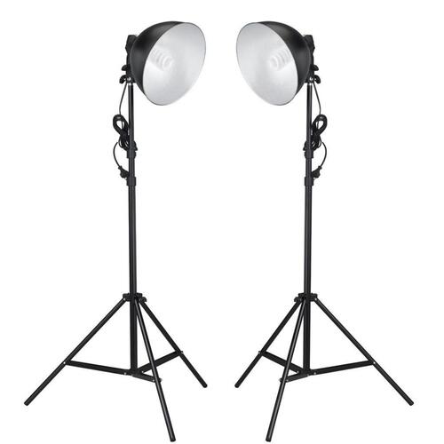 Studiolamper med reflektor og stativ 24 watt