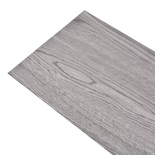 Ikke-selvklæbende gulvbrædder 5,26 m² 2 mm PVC mørkegrå