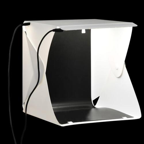 Foldbar lyskasse til fotostudie 23 x 25 x 25 cm hvid