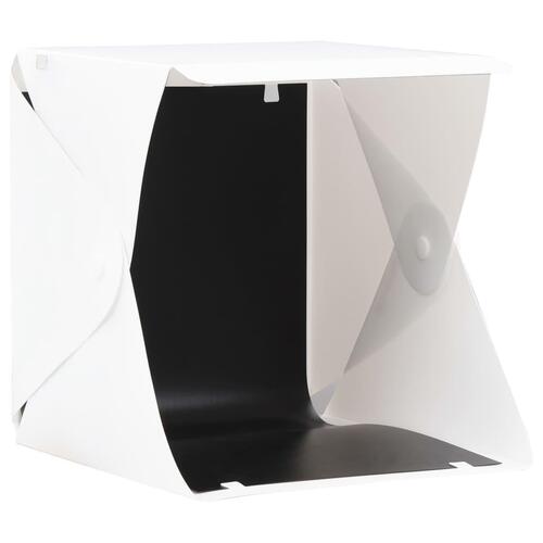 Foldbar lyskasse til fotostudie 23 x 25 x 25 cm hvid