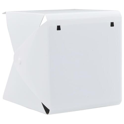 Foldbar lyskasse til fotostudie 23 x 25 x 25 cm hvid