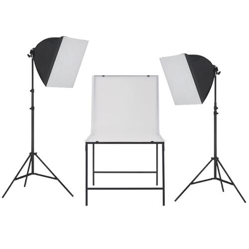 Fotostudieudstyr softbox lampesæt med fotobord