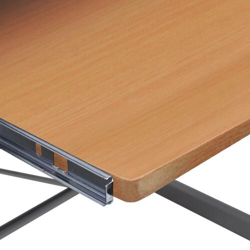 Skrivebord 139x115cm i brun