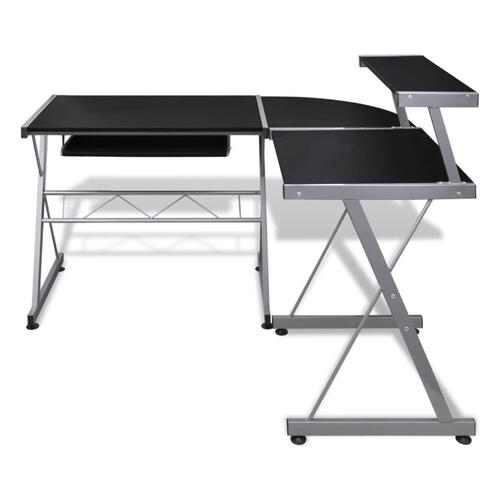 Skrivebord 139x115cm i sort