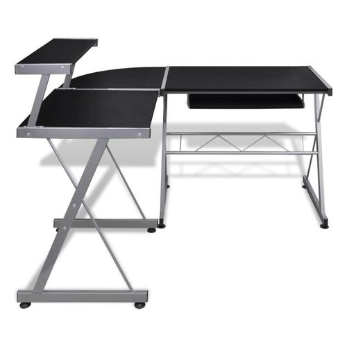 Skrivebord 139x115cm i sort