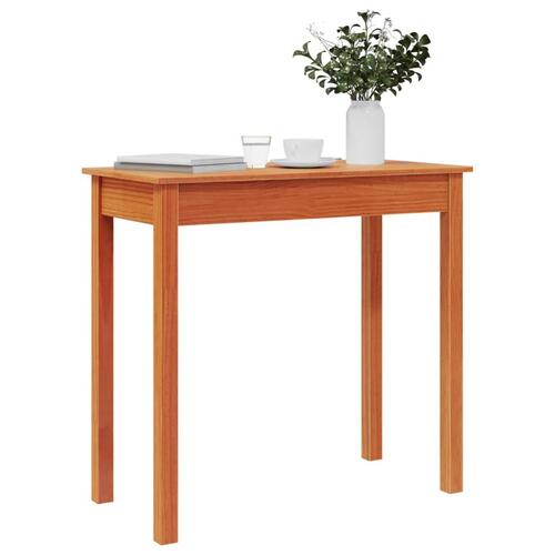 Konsolbord 80x40x75 cm massivt fyrretræ gyldenbrun