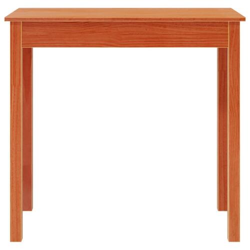 Konsolbord 80x40x75 cm massivt fyrretræ gyldenbrun