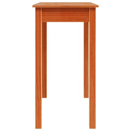Konsolbord 80x40x75 cm massivt fyrretræ gyldenbrun