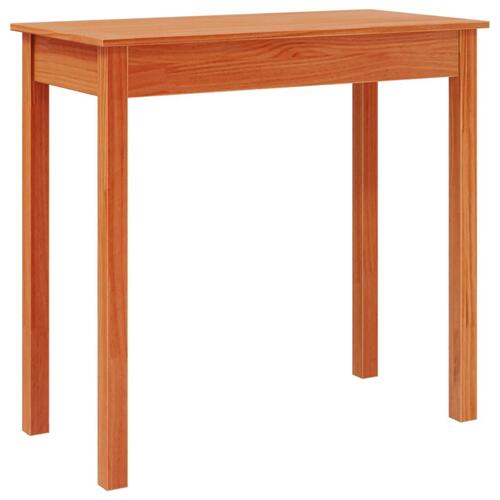 Konsolbord 80x40x75 cm massivt fyrretræ gyldenbrun