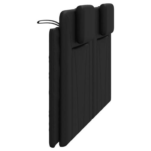 Gavlpude 160 cm kunstlæder sort