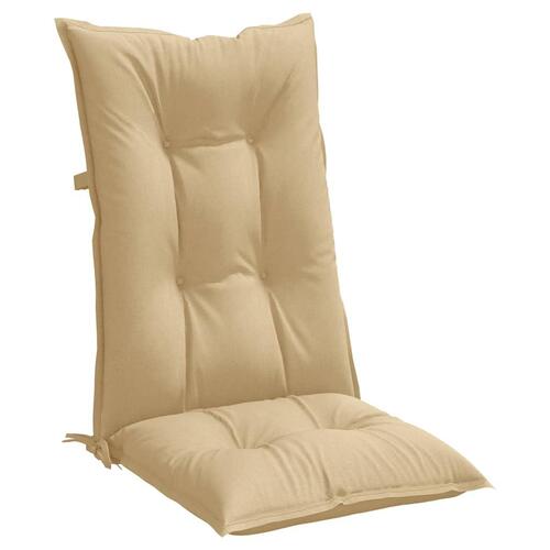 Stolehynder med høj ryg 4 stk. 120x50x7 cm stof beige
