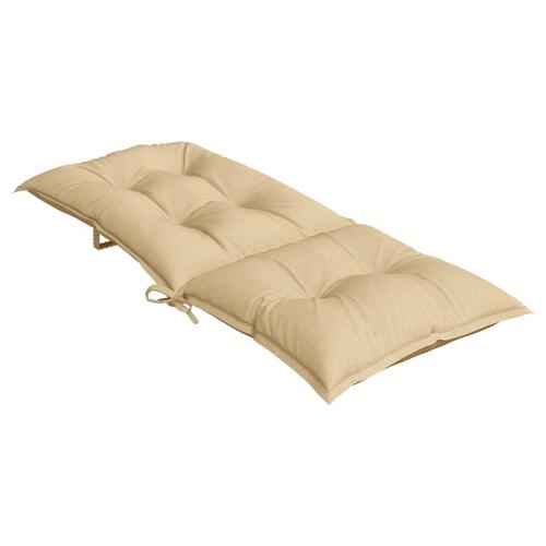 Stolehynder med høj ryg 4 stk. 120x50x7 cm stof beige