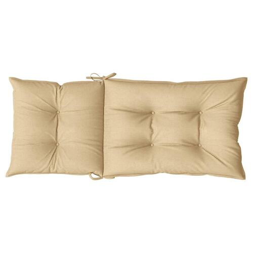Stolehynder med høj ryg 4 stk. 120x50x7 cm stof beige