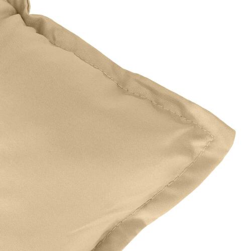 Stolehynder med høj ryg 4 stk. 120x50x7 cm stof beige