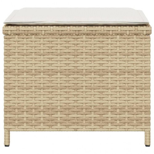 Haveskamler 4 stk. med hynder 40x40x35 cm polyrattan beige