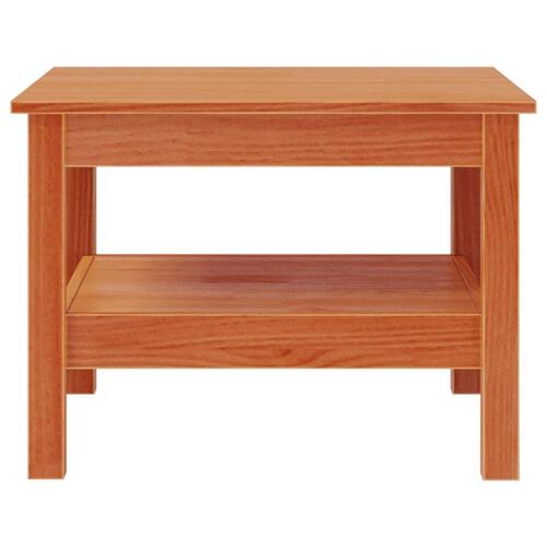Sofabord 55x55x40 cm massivt fyrretræ gyldenbrun