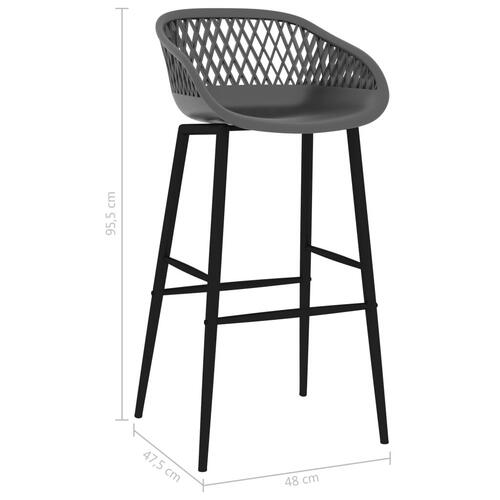 Barstole 2 stk. grå
