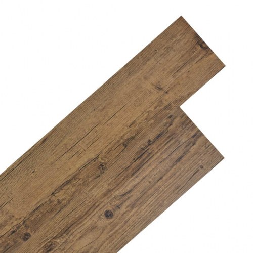 Selvhæftende PVC-gulvplanker 5,02 m² 2 mm valnød brun