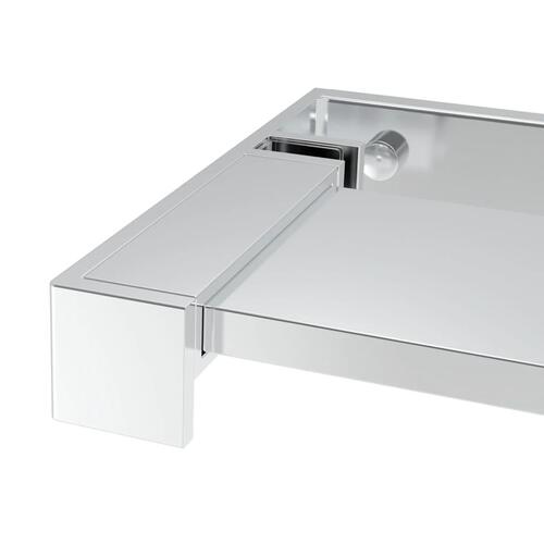 Brusehylde til brusevæg 115 cm aluminium krom
