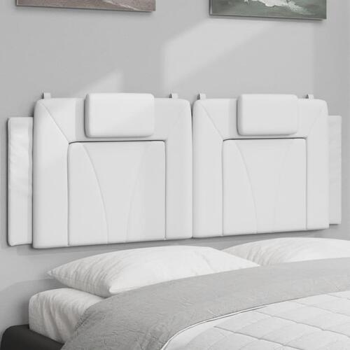 Gavlpude 140 cm kunstlæder hvid