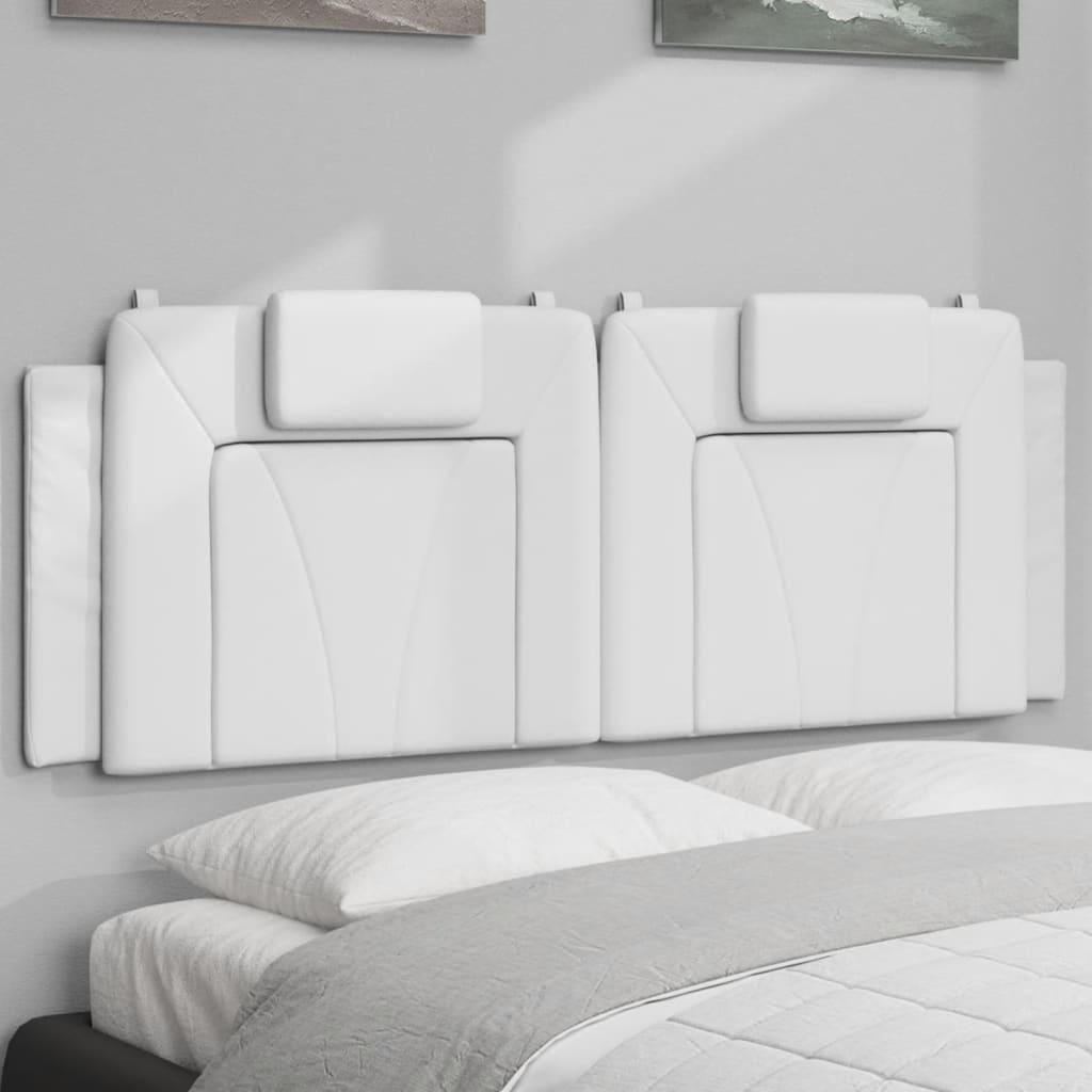 Gavlpude 140 cm kunstlæder hvid