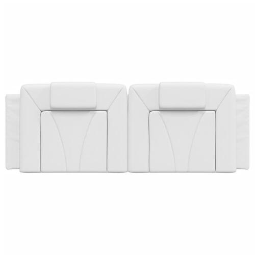 Gavlpude 140 cm kunstlæder hvid