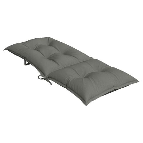 Stolehynder med høj ryg 4 stk. 120x50x7 cm stof mørkegrå