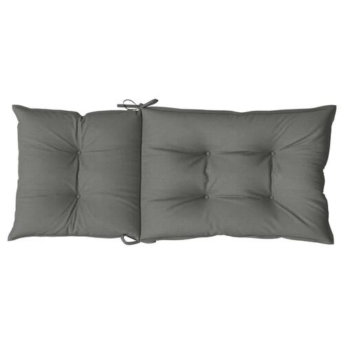 Stolehynder med høj ryg 4 stk. 120x50x7 cm stof mørkegrå