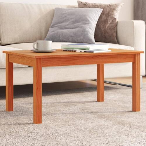 Sofabord 80x50x40 cm massivt fyrretræ gyldenbrun