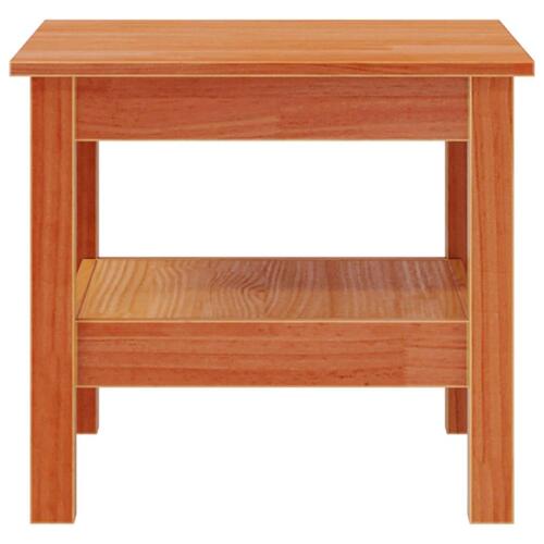 Sofabord 45x45x40 cm massivt fyrretræ gyldenbrun