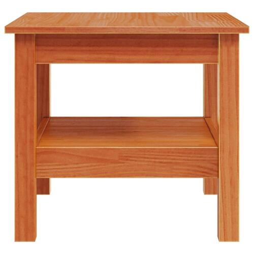 Sofabord 45x45x40 cm massivt fyrretræ gyldenbrun