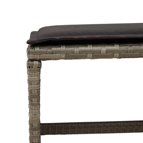 Loungesæt til haven 11 dele med hynder polyrattan grå