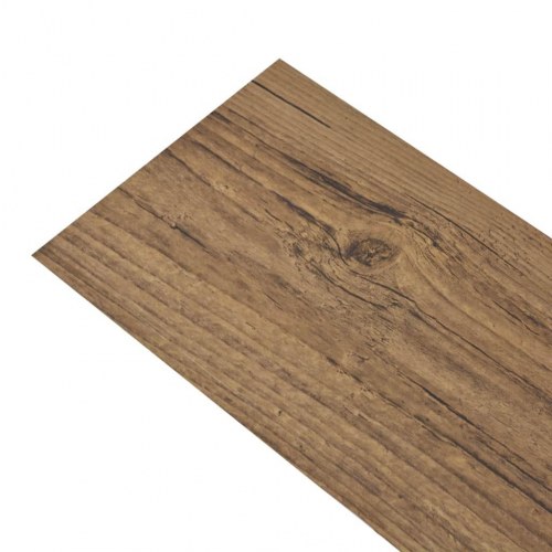 Selvhæftende PVC-gulvplanker 5,02 m² 2 mm valnød brun