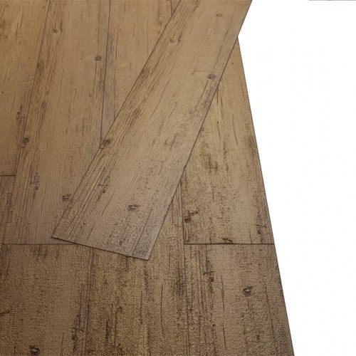 Selvhæftende PVC-gulvplanker 5,02 m² 2 mm valnød brun