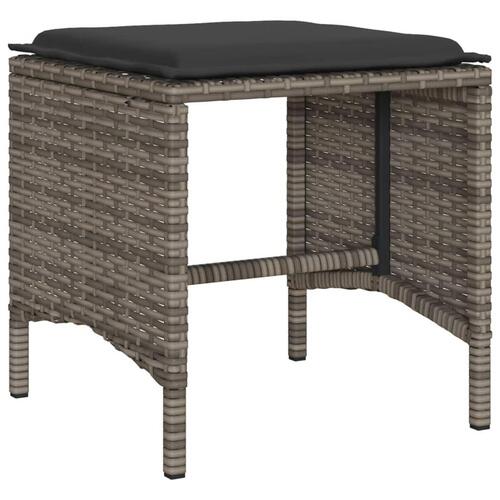 Sofasæt til haven 6 dele med hynder polyrattan grå