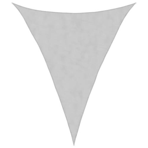 Solsejl 5x6x6 m 100 % polyesterstof lysegrå
