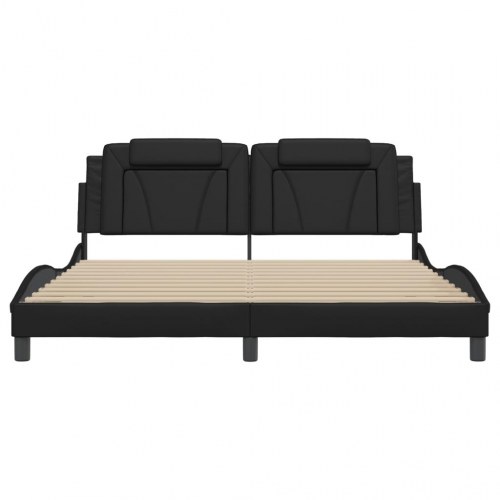 Sengeramme uden madras Viana 180x200 cm kunstlæder sort