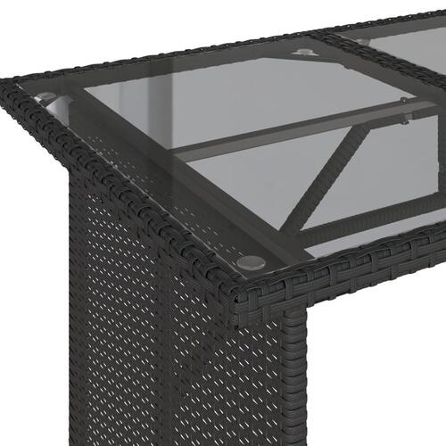 Sofasæt til haven 6 dele med hynder polyrattan sort