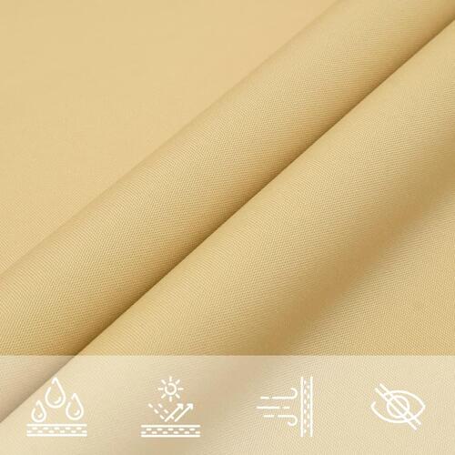 Solsejl 2,5x2,5 m 100 % polyesterstof sandfarvet