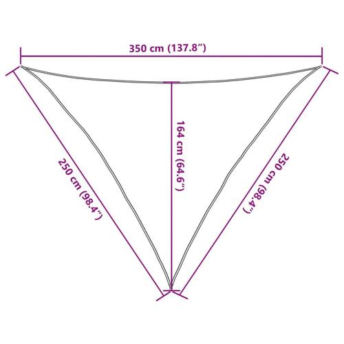 Solsejl 2,5x2,5x3,5 m 100 % polyesterstof lysegrå
