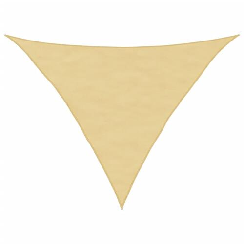 Solsejl 2,5x2,5x3,5 m 100 % polyesterstof sandfarvet